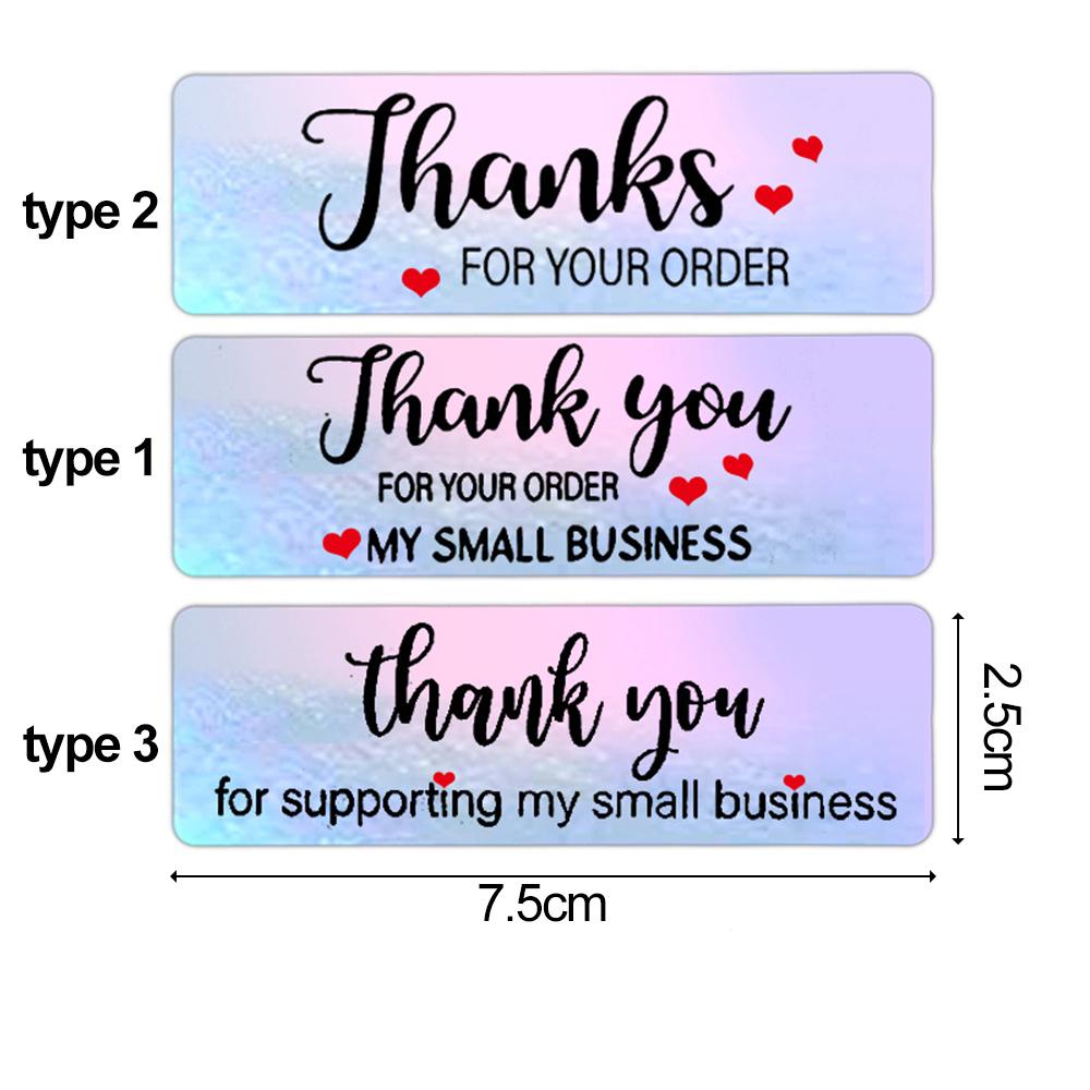 Cuộn 120 Miếng Dán Trang Trí In Chữ Thank You Độc Đáo Sáng Tạo