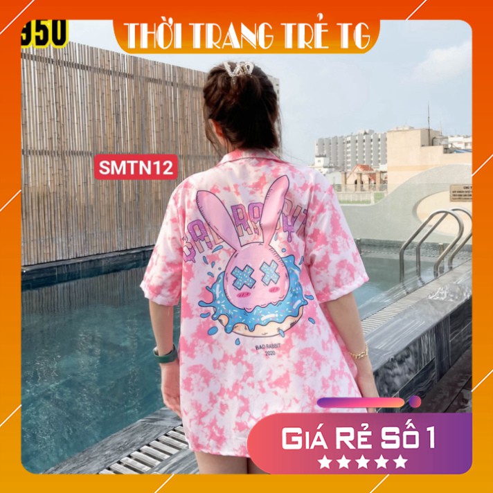 Áo sơ mi tay ngắn 𝑭𝒓𝒆𝒆𝒔𝒉𝒊𝒑 Áo sơ mi Unisex SMTN12 3D Form Rộng, Tay Lỡ Unisex