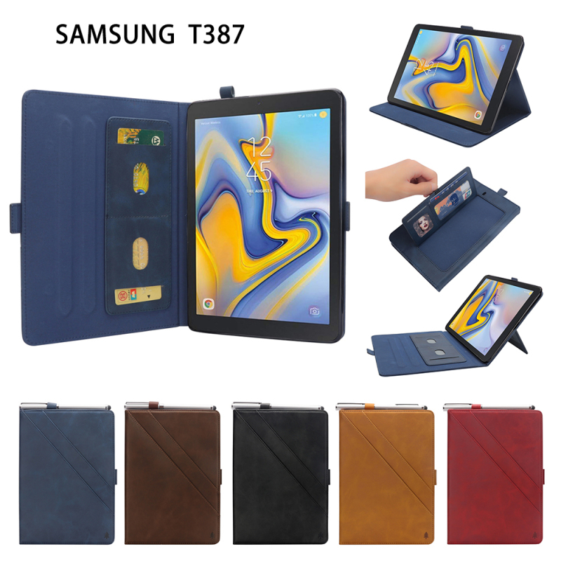 Bao da có ngăn bút S & tắt màn hình tự động cho Samsung Galaxy Tab A 8.0 inch 2018 T387 SM-T387