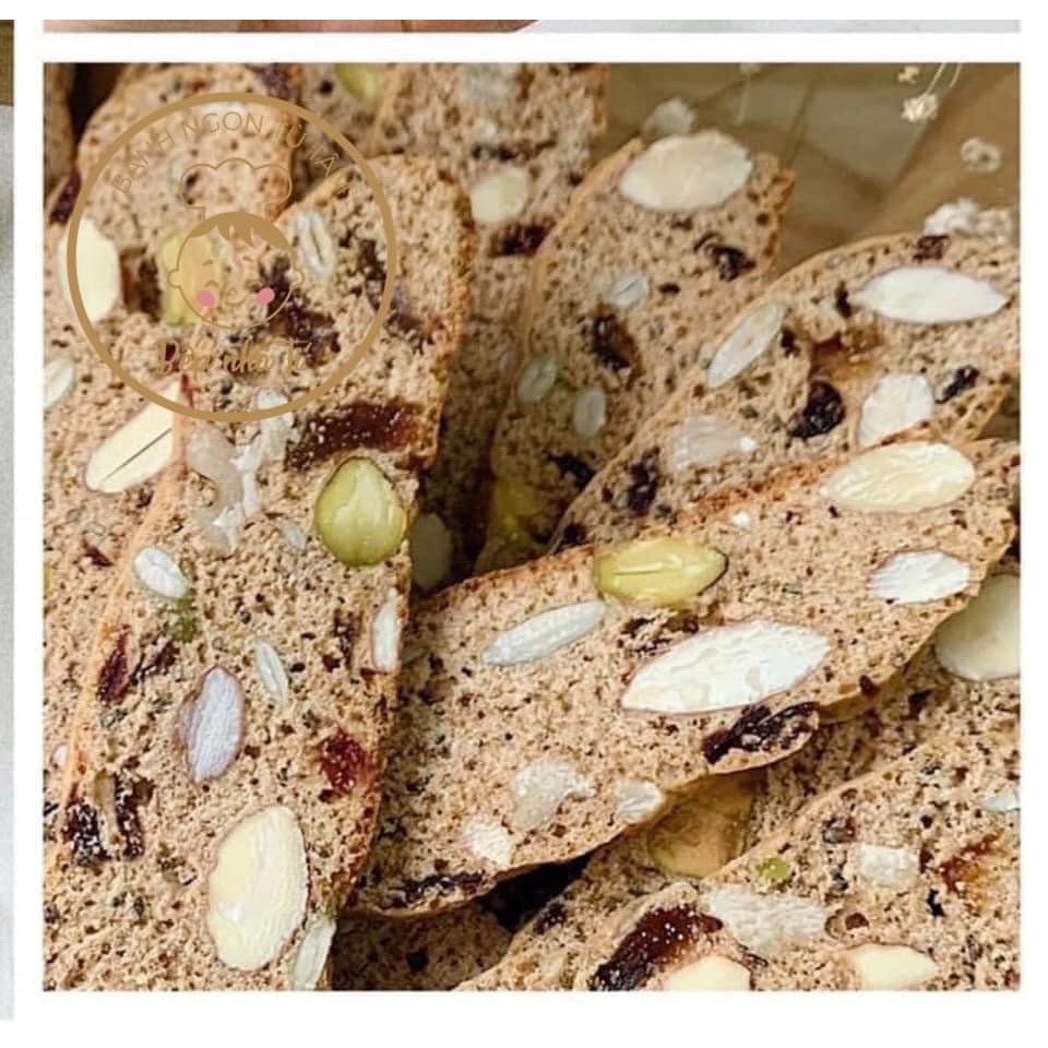 ĂN KIÊNG BÁNH ALMOND BISCOTTI KIỂU Ý HOMEMADE NGUYÊN LIỆU NHẬP 100%