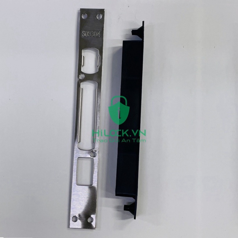 Mồm khóa, Ốp phụ inox và nhựa âm cho khoá cửa vân tay 6068. 240mm 240x24 hilock hilock