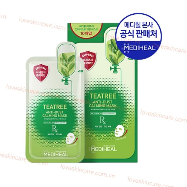 Mặt Nạ Giảm Mụn Làm Dịu Da Mediheal Tea Tree Anti-Dust Calming Mask