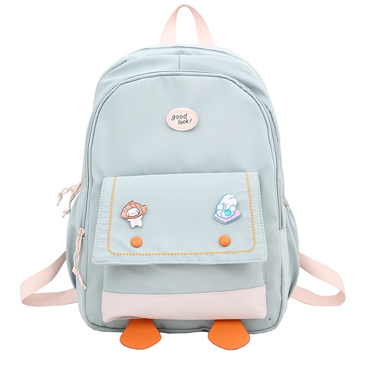 Balo nữ sinh vải mềm chống thấm nước hàng cao cấp siêu đẹp size 44cm -TẶNG KÈM GHIM GHIM CÀI SIÊU XINH BALO-560