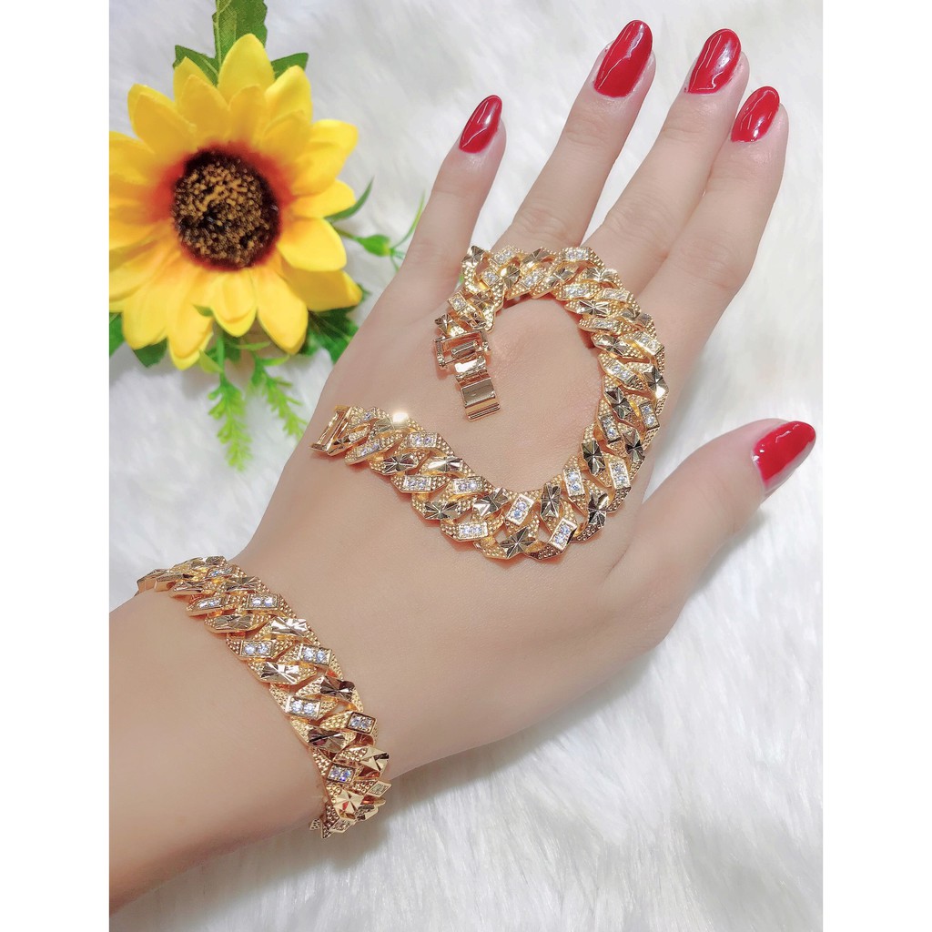 Lắc Tay Nam Nữ Mạ Vàng 18K Mẫu 065(1)2205 ( 01 Chiếc ) - Đi Chơi, Dự Tiệc Rất Đẹp