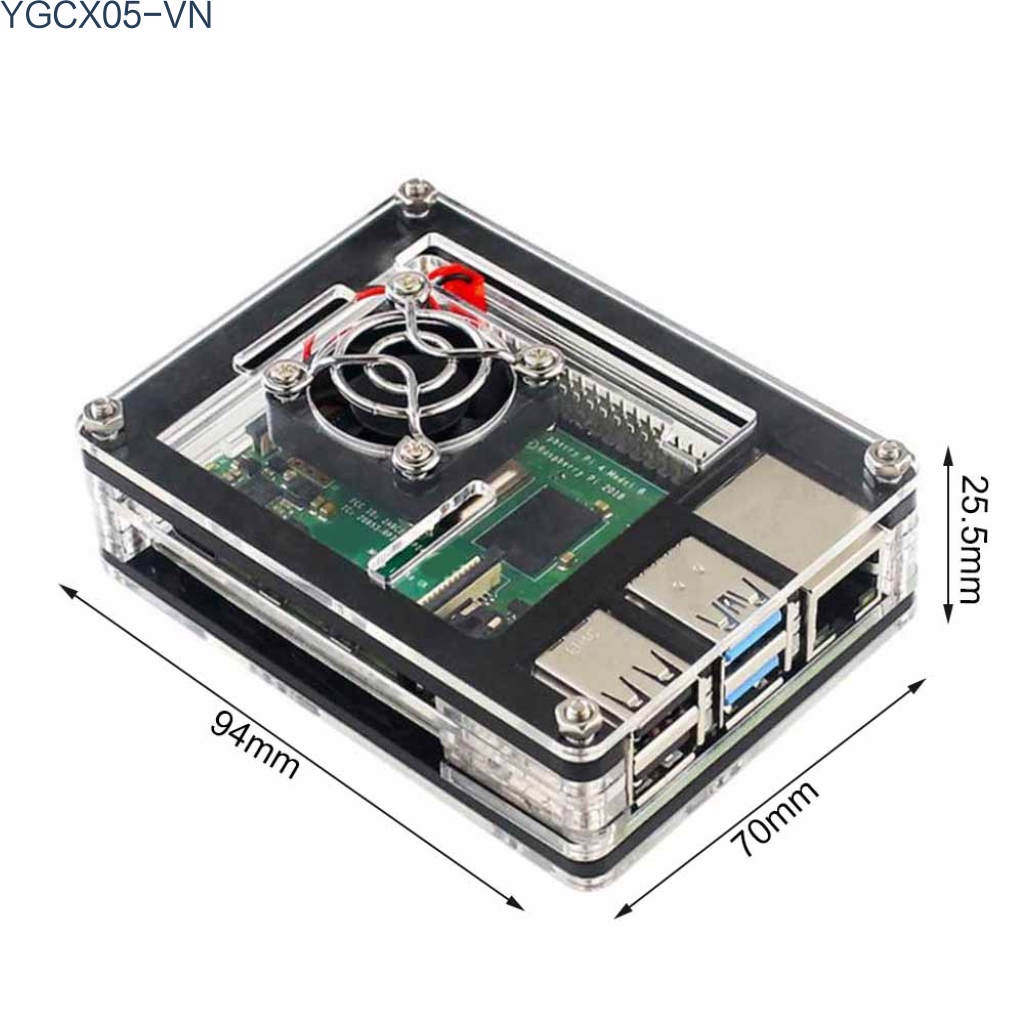 Vỏ Acrylic Trong Suốt 9 Lớp Cho Raspberry Pi 4 Model B | BigBuy360 - bigbuy360.vn