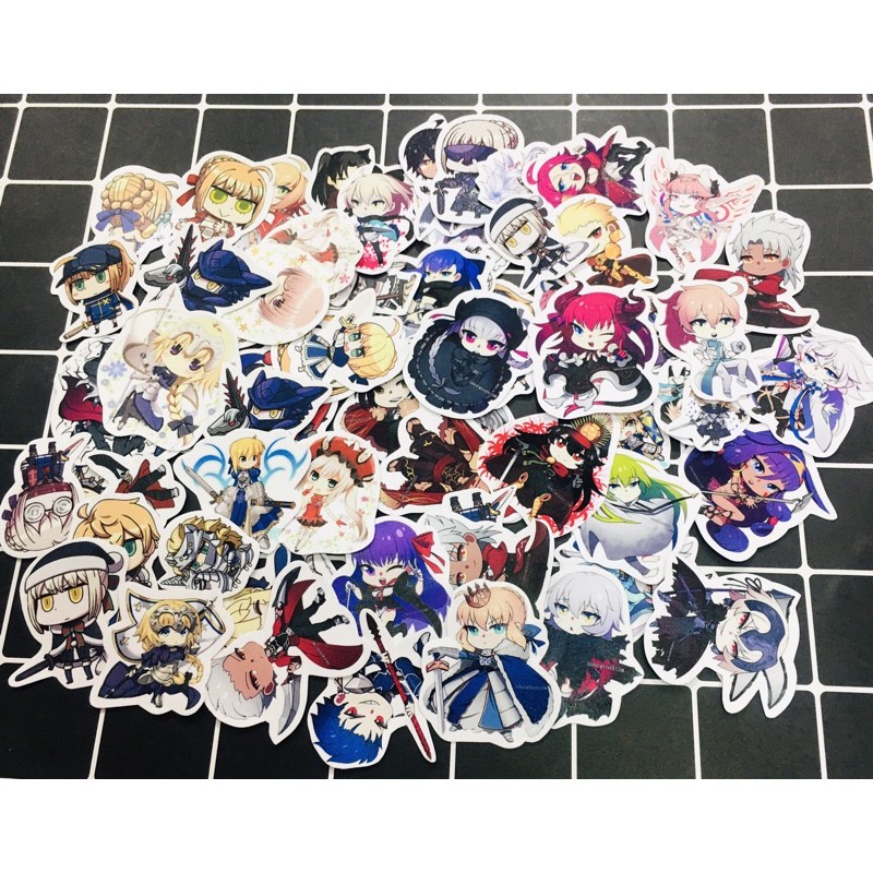 Sticker fatestaynight 30 cái ép lụa khác nhau / sticker fate grand order