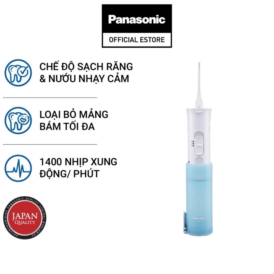 [Mã COSPAN12 giảm 10% đơn 600K] Máy Tăm Nước Cầm Tay Panasonic Dùng Pin EW-DJ10 - Làm Sạch Răng Nướu - Thiết Kế Nhỏ Gọn