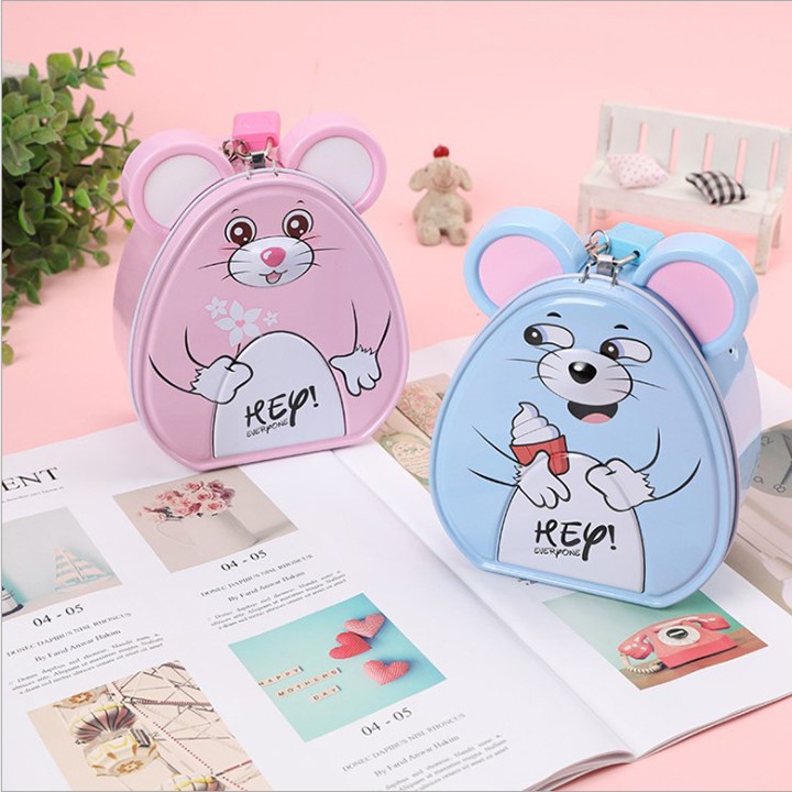 Két Đựng Tiền Có Khóa Hình Chuột Siêu Cute