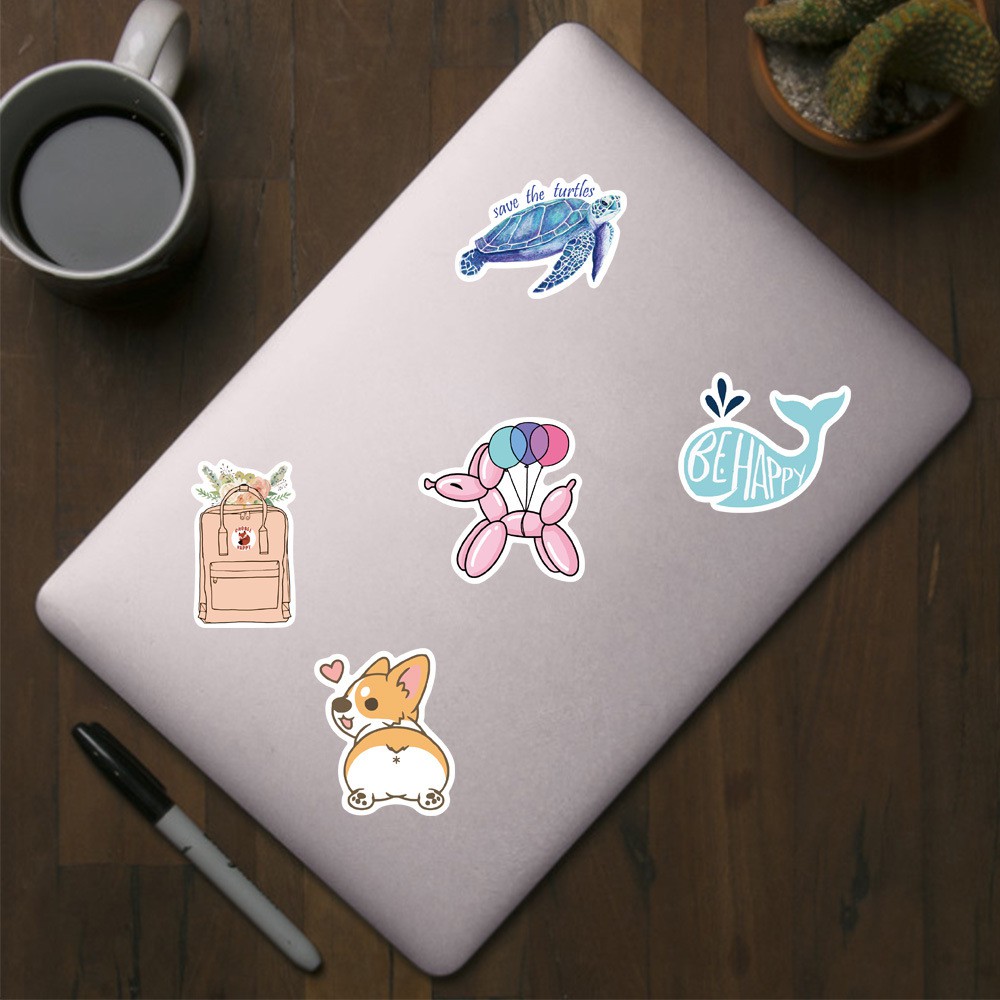 Bộ 50 Miếng Dán Trang Trí Sticker Chống Thấm Nước Dán Laptop Vali Sổ Tay MÃ ST2032