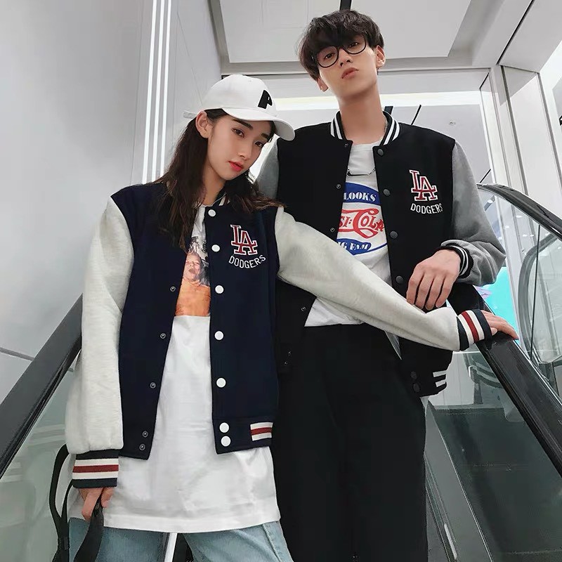 Áo khoác bomber nỉ unisex phối tay khác màu cá tính | BigBuy360 - bigbuy360.vn