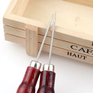 Combo 5 Dùi nhọn cán gỗ - Dụng Cụ Làm Đồ Da - Da Thuộc Sài Gòn