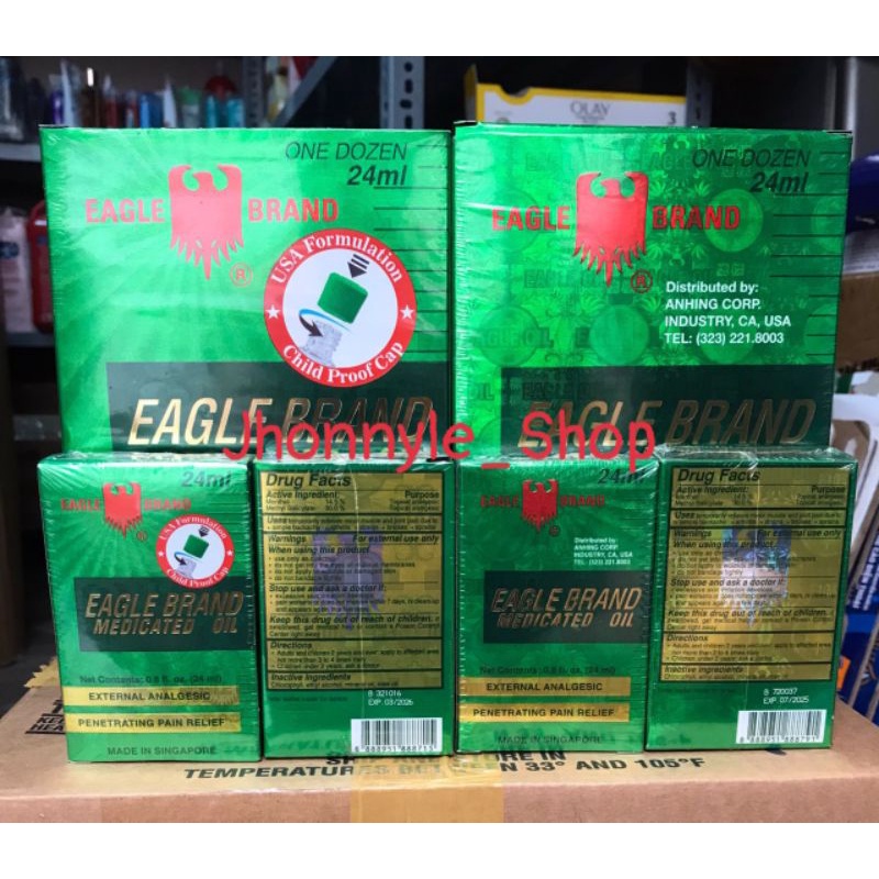Dầu gió xanh Mỹ hiệu con Ó Eagle Brand Medicated Oil 24ml