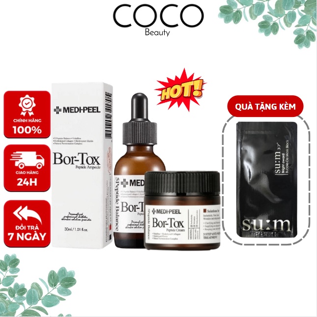 COMBO Serum Và Kem Dưỡng 𝐌𝐄𝐃𝐈-𝐏𝐄𝐄𝐋 𝐁𝐨𝐫-𝐓𝐨𝐱 𝐏𝐞𝐩𝐭𝐢𝐝𝐞 Da Căng Bóng