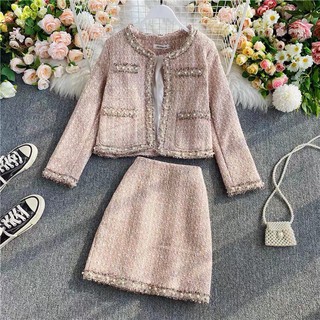Set dạ tweed đính ngọc