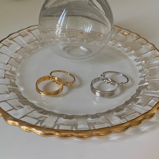 Set nhẫn đơn giản Modleaf Chain ring set Hàn Quốc