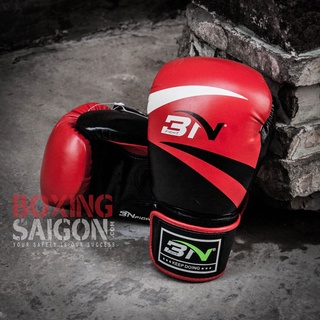 Găng tay bn boxing gloves - black/red