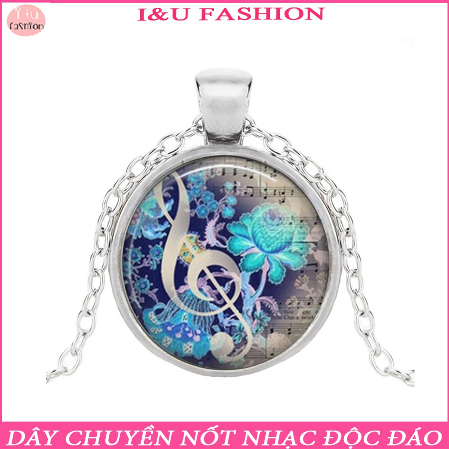 Vòng cổ biểu tượng nốt nhạc và con mèo thời gian độc đáo cho cả nam và nữ , Dễ Mix đồ ( Đen / Bạc ) VC-01