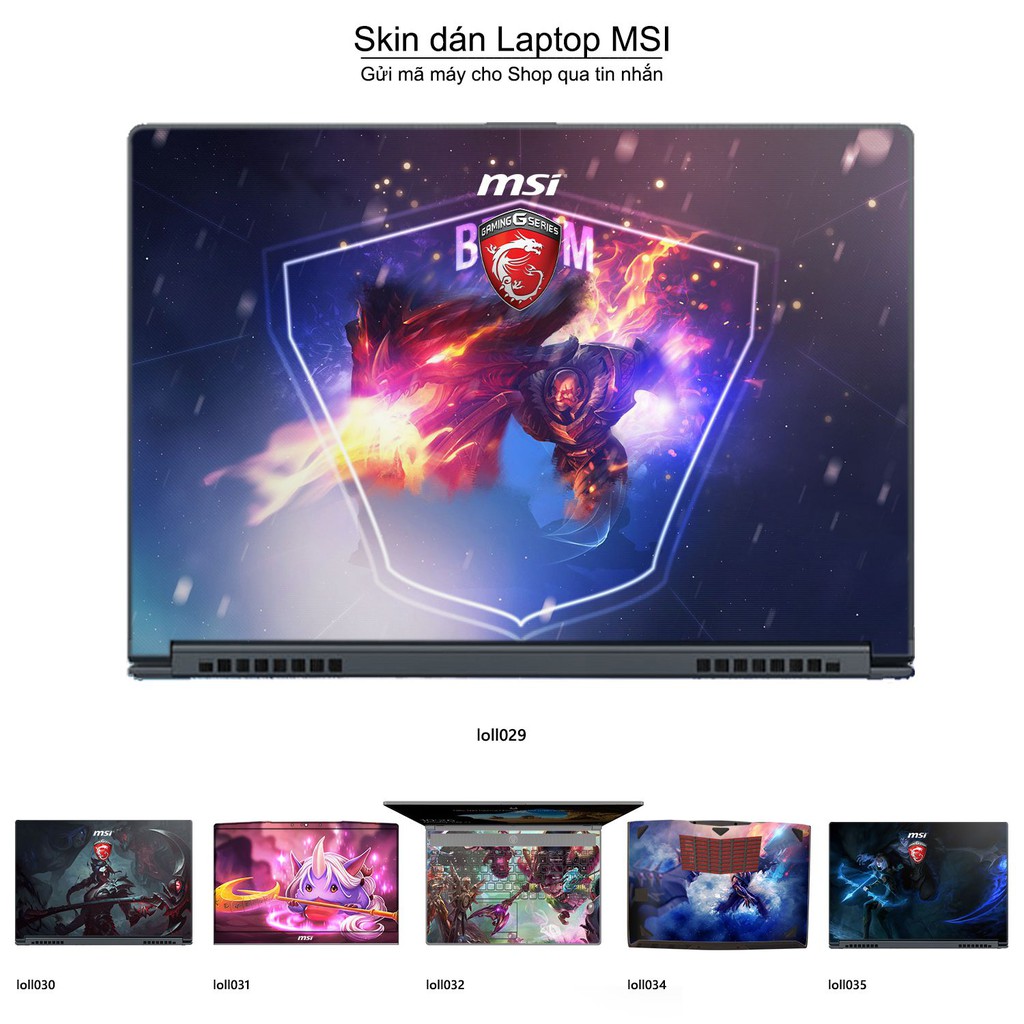 Skin dán Laptop MSI in hình Liên Minh Huyền Thoại nhiều mẫu 4 (inbox mã máy cho Shop)