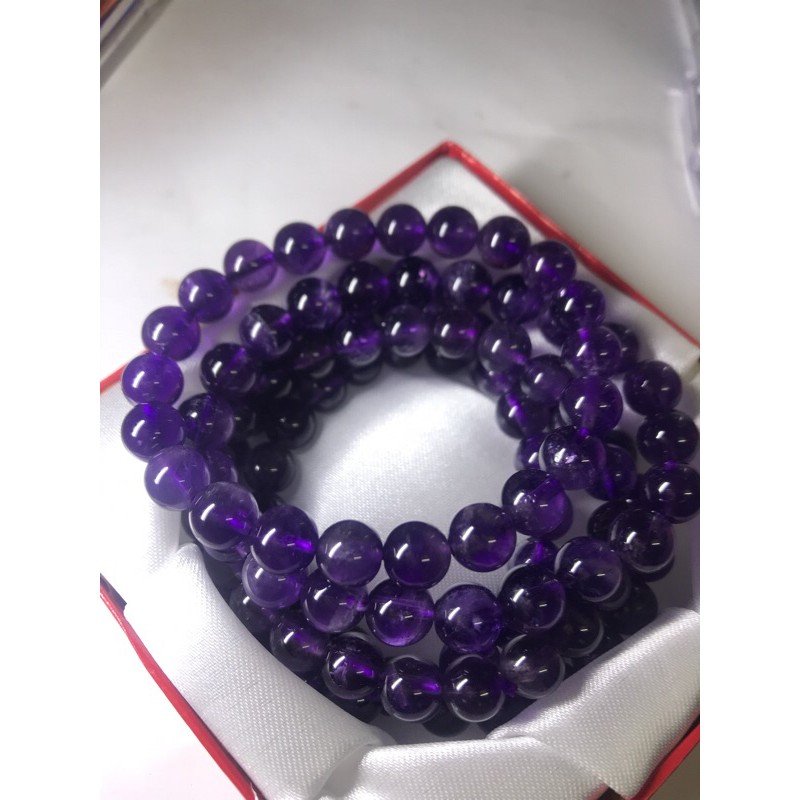 🎀💕VÒNG NỮ MẠNG HOẢ MẠNG THỔ VÔ CUNG TỐT Size 8MM MÀU TÍM THAN ĐẸP TÍM THUỶ CHUNG 320k thôi