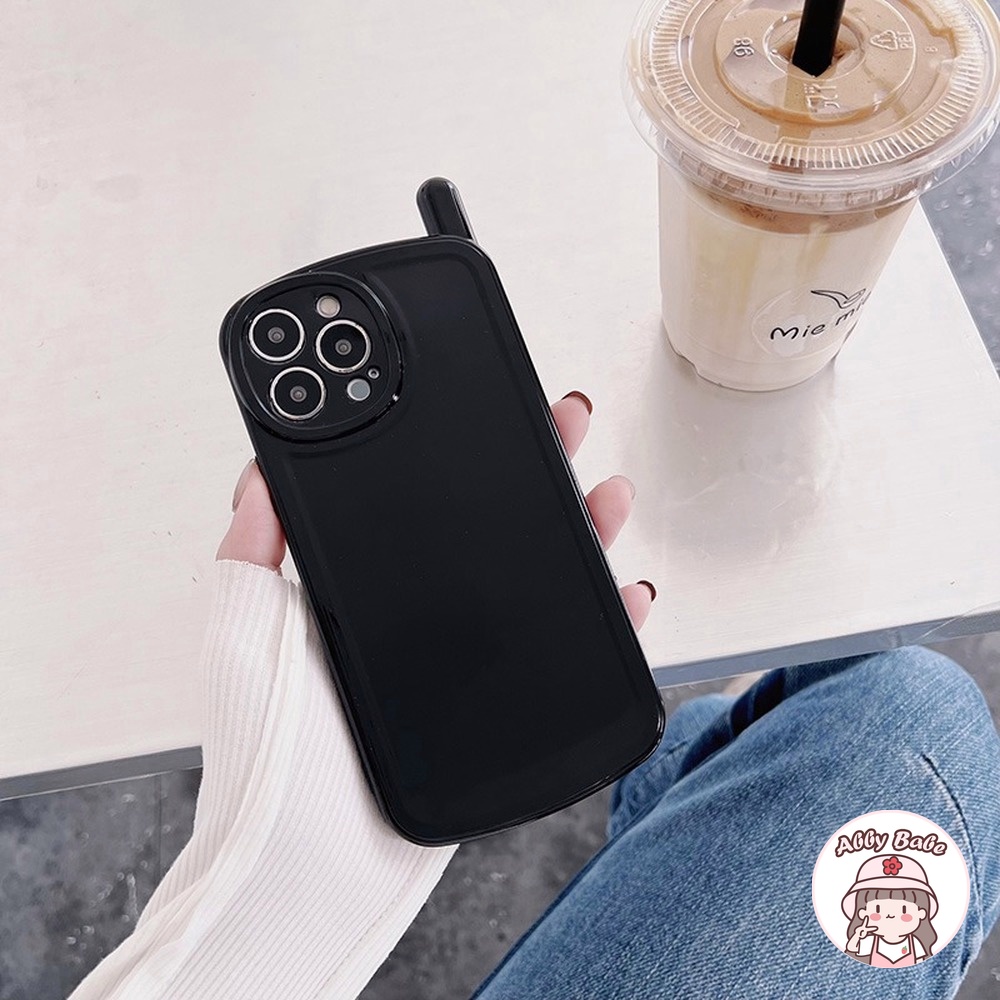 Ốp Điện Thoại TPU Mềm Nhám Màu Đen Họa Tiết Ăng Ten 3D Cho IP 13 12 11 Pro Max X XS XR 8 7 Plus