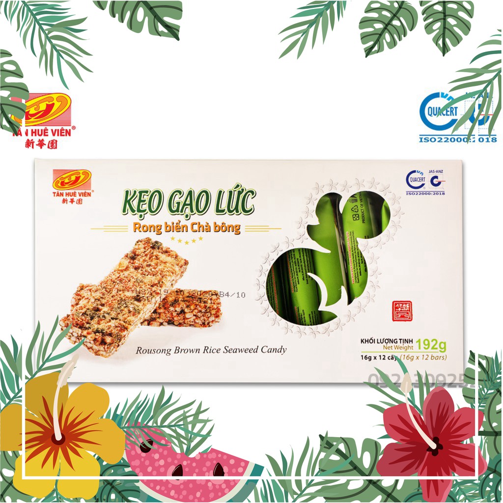 Kẹo Gạo lứt Rong biển Chà bông Tân Huê Viên ( hộp giấy)