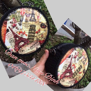 Túi trống tròn handmade