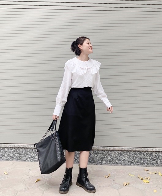 Chân váy trơn dài Ulzzang