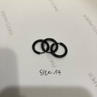 Khuyên tai tròn size 14 màu đen