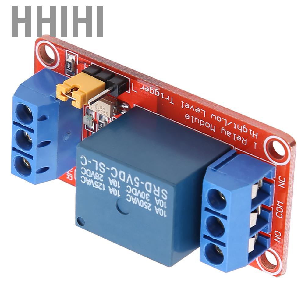 Hhihi 1 Channel Optocoupler Relay Module Board High & Low Trigger 5V/12V/24V 