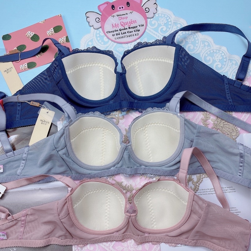 Áo ngực, áo lót ren hoa không mút gọng dẻo siêu mềm nâng tôn dáng vòng 1