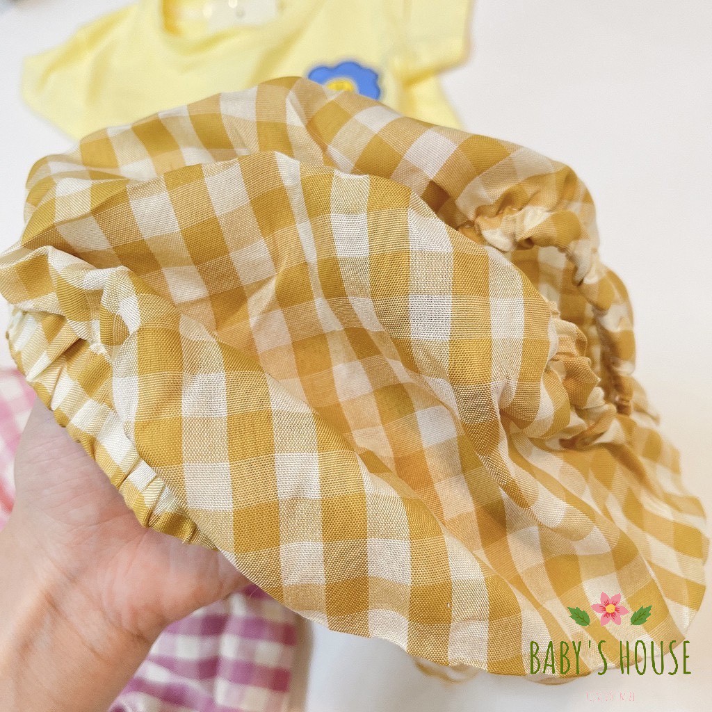 Bộ cotton+quần chip vải đũi kẻ cho bé gái( 7-17,5kg)