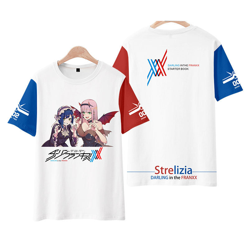 Áo thun tay ngắn in hình nhân vật anime Darling In The Franxx Zero Two 02 nhiều kiểu tùy chọn