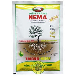 Phân vi sinh điền trang tricho nema 500g: bảo vệ bộ rễ - đối kháng tuyến trùng - tăng năng suất...