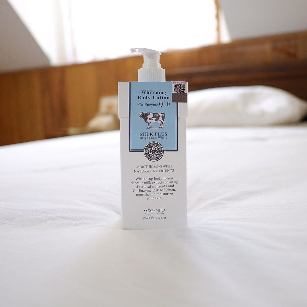 Dưỡng Thể Trắng Da Beauty Buffet Cấp Ẩm Và Trẻ Hóa Scentio Milk Plus Q10 400ml
