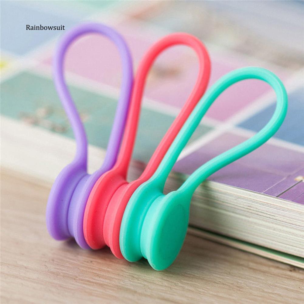 Bộ 4 Dụng Cụ Quấn Dây Cáp Bằng Silicone Từ Tính Đa Năng