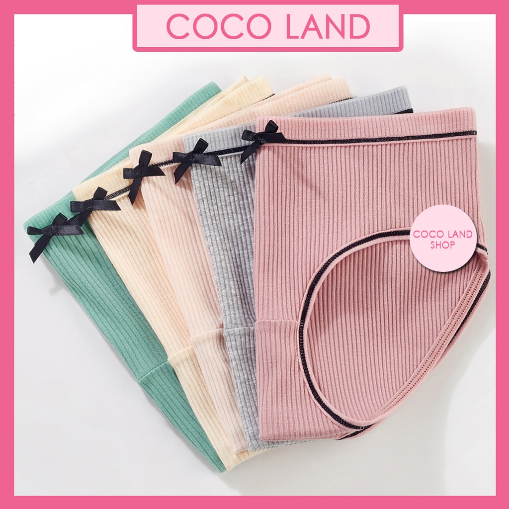 Quần lót nữ, quần mặc trong váy cotton co dãn mềm mịn, kháng khuẩn gân nơ size M-L-XL | BigBuy360 - bigbuy360.vn