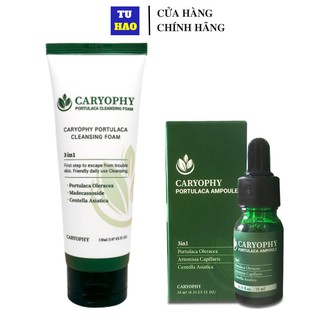 Bộ đôi làm sạch, mờ thâm và giảm mụn sữa rửa mặt Caryophy 150ml và Serum Caryophy 10ml