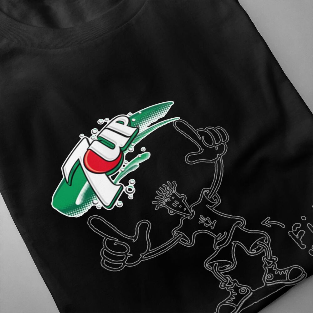 Áo thun 100% cotton in Logo Fido Dido phong cách Vintage 7up thời trang cho nam