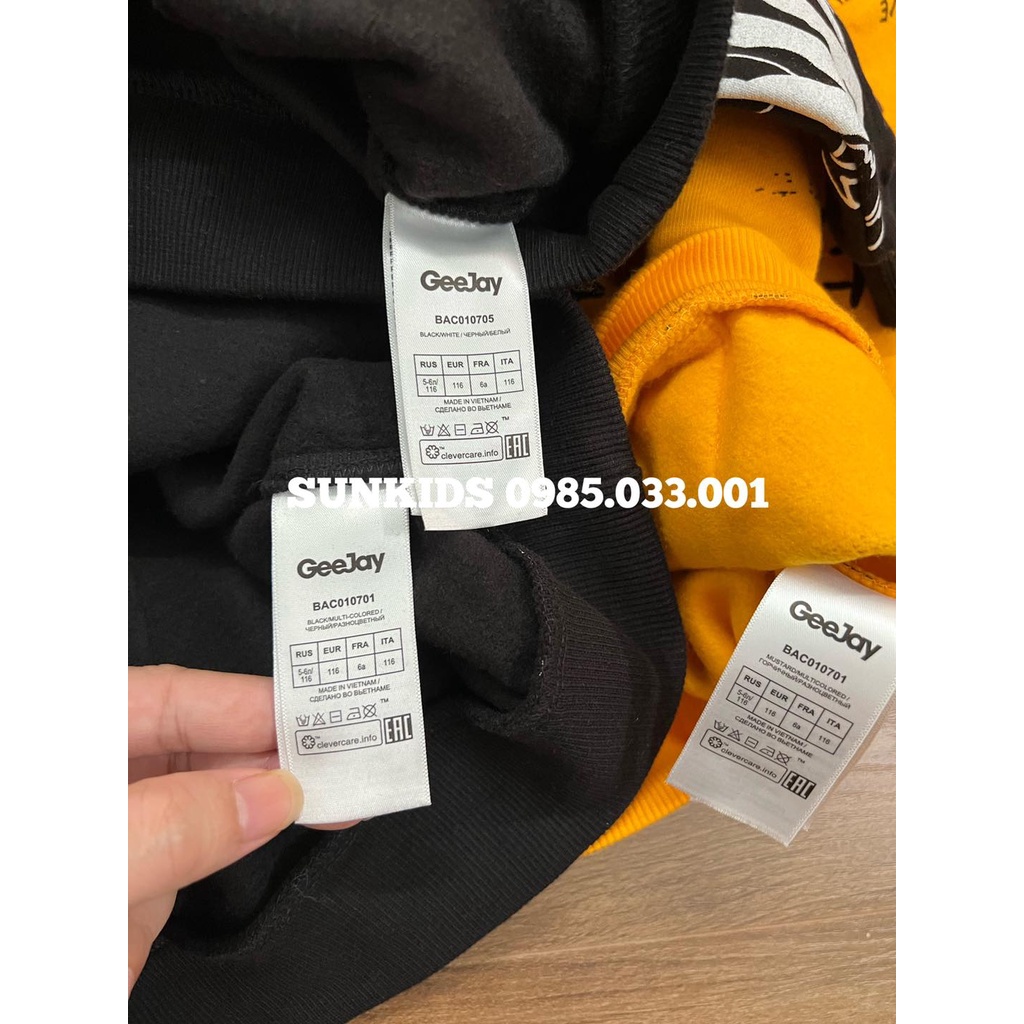 Áo nỉ hoodie bé trai phối chữ