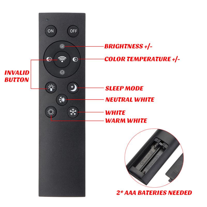 54W 36LED Ceiling Lamp Dimmable Down Light Flush Mounted Living Room+2.4G Remote