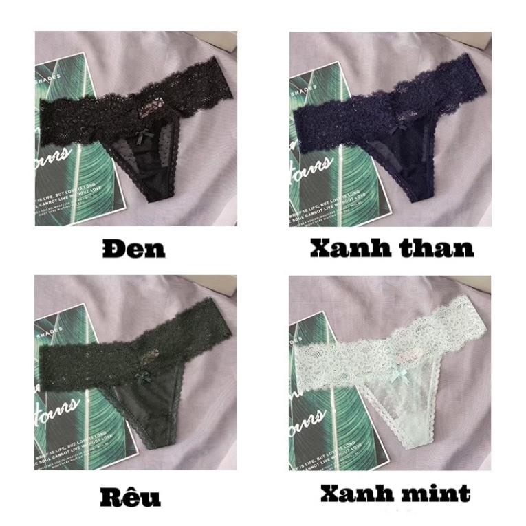💗 Quần Lót Nữ Wannale Lọt Khe Ren Siêu Sexy Chữ Y Màu Pastel Mềm Mịn Thoải Mái 8009 💗