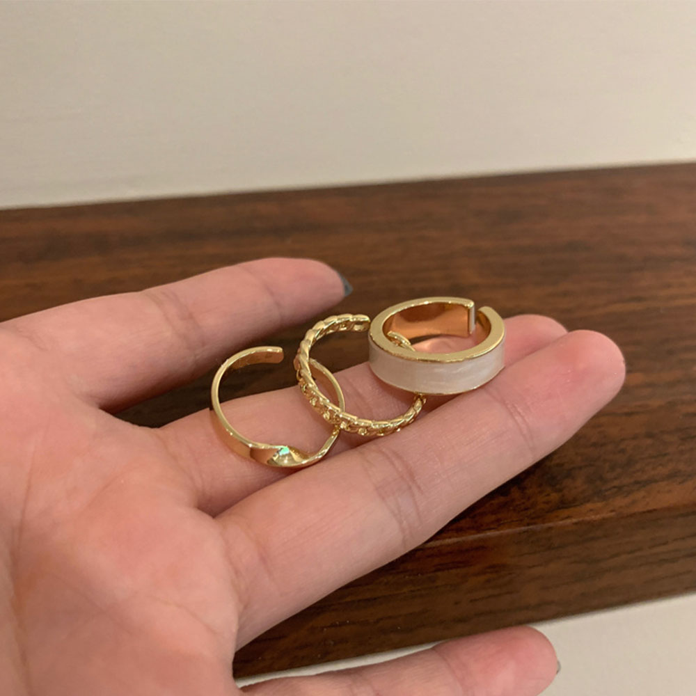 Set Nhẫn Đeo Tay Kim Loại Thời Trang Cho Nữ