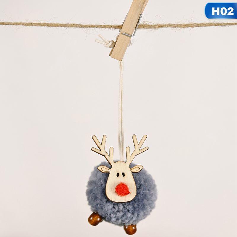 Tmdbyx Phụ Kiện Trang Trí Giáng Sinh Hình Chú Tuần Lộc Bằng Gỗ