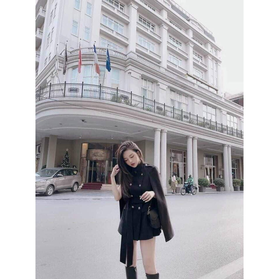 Áo dạ 2 hàng cúc tay kiểu kèm đai cho nữ,,,...,.,. | BigBuy360 - bigbuy360.vn