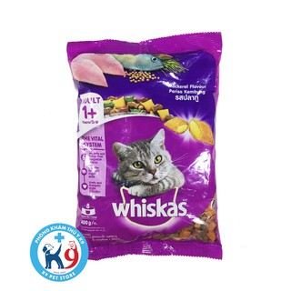 Thức Ăn Cho Mèo Lớn Whiskas 400gr, 1,1kg đủ vị (cá thu, cá ngừ, cá biển)