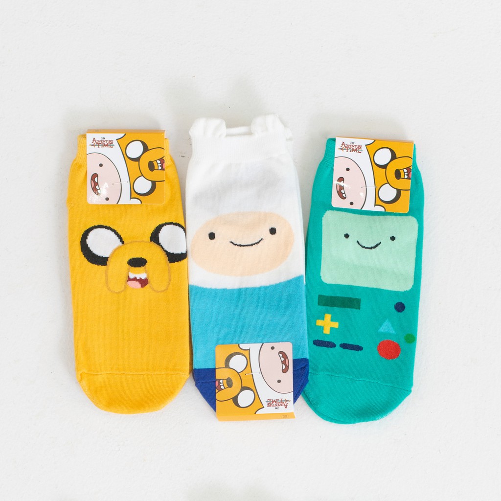 ADVENTURE TIME FACE LOW - Tất vớ thấp cổ unisex nhân vật hoạt hình Giờ Phiêu Lưu, bản quyền Cartoon, nhập khẩu Hàn Quốc