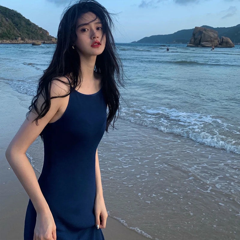Đầm nữ hai dây dệt kim dáng ôm duyên dáng quyến rũ