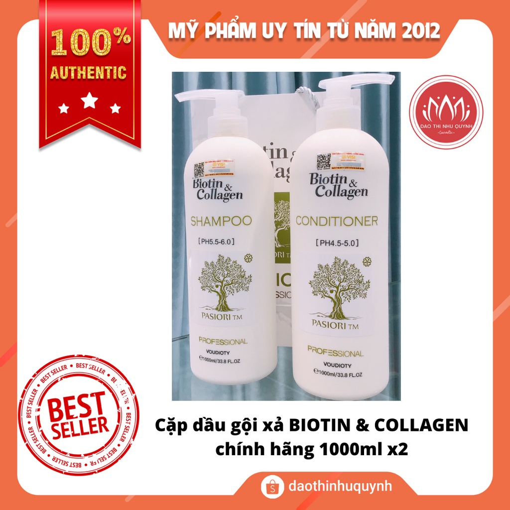 Cặp dầu gội xả BIOTIN &amp; COLLAGEN cao cấp Ý