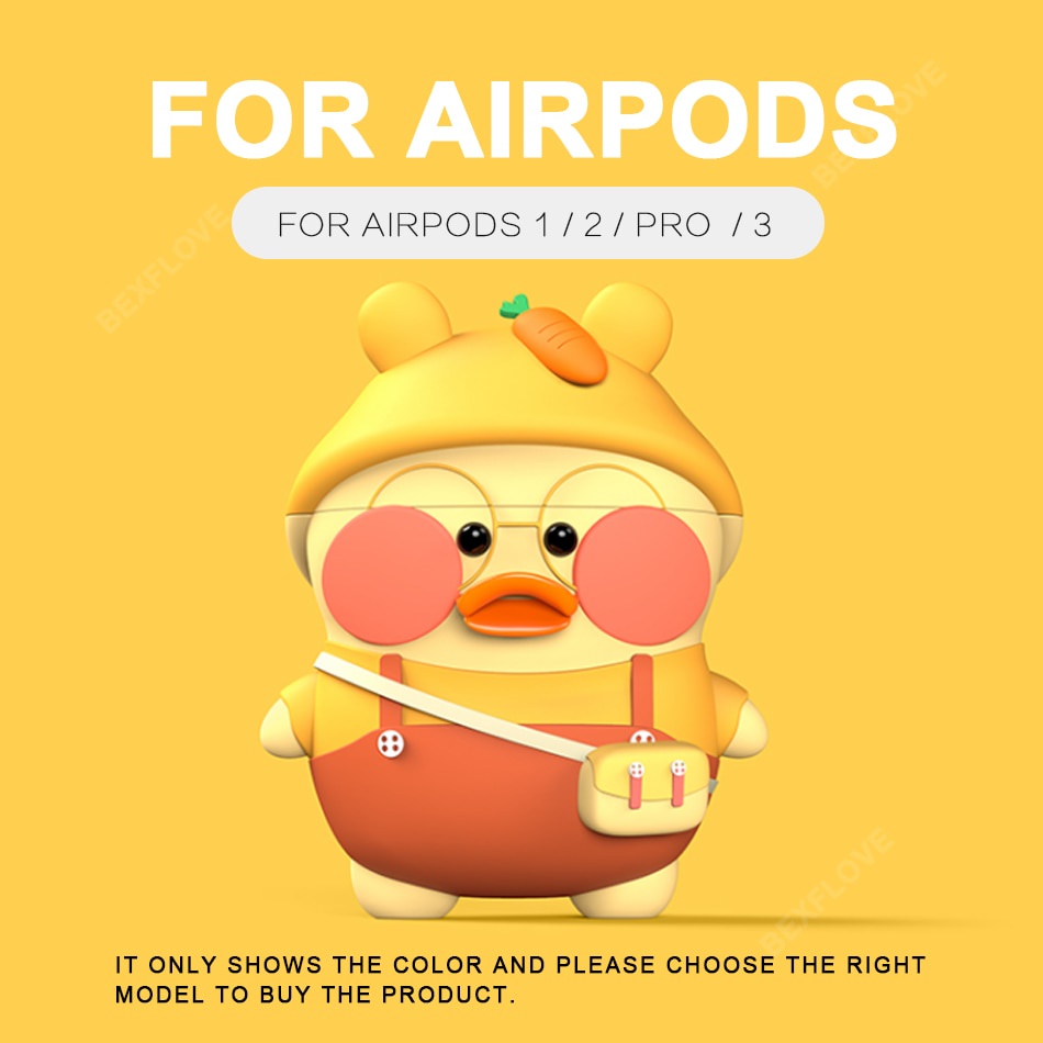 Vỏ bảo vệ hộp sạc tai nghe Airpods 2 3 Pro bằng silicon họa tiết hoạt hình 3D dễ thương
