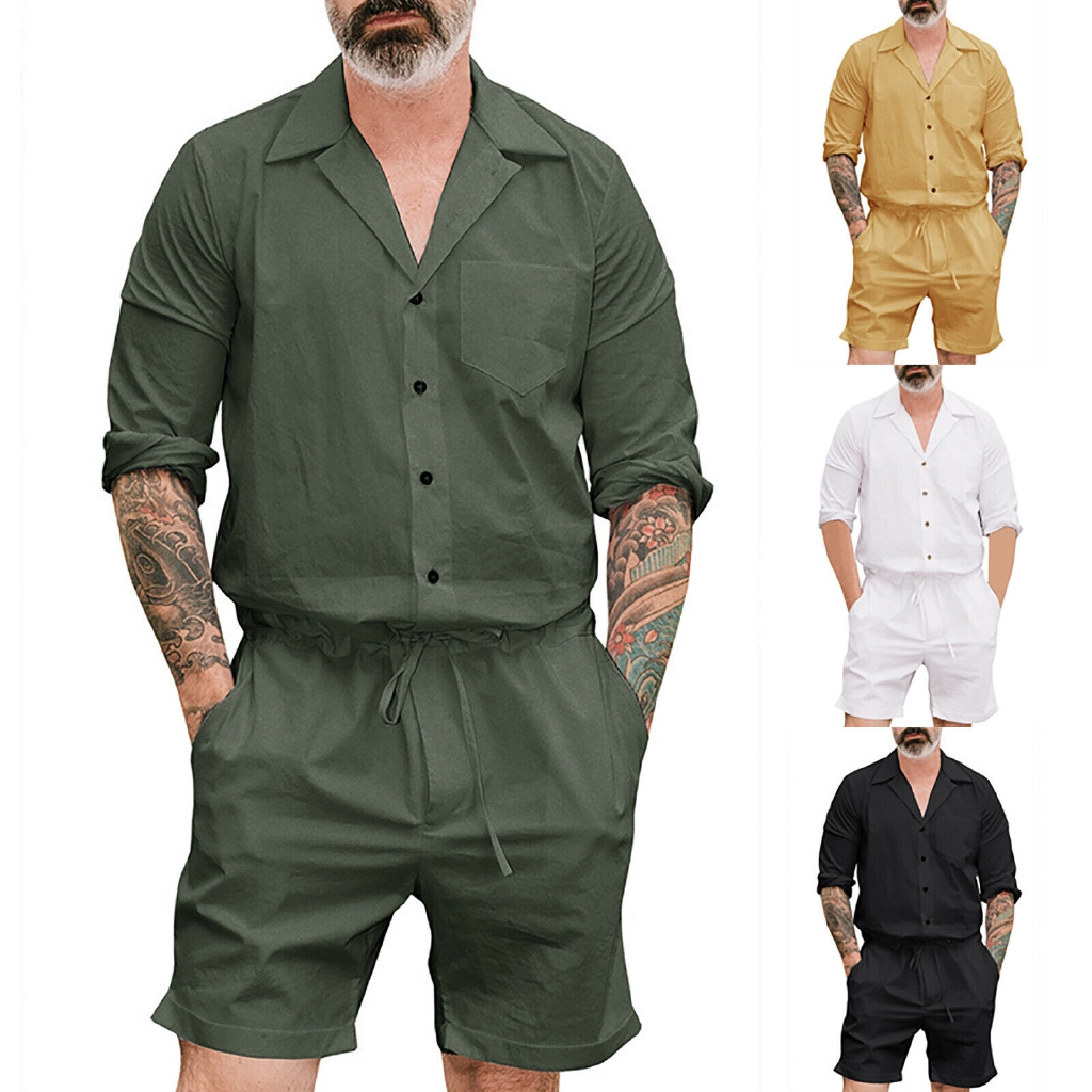 Áo liền quần màu trơn thời trang cho nam